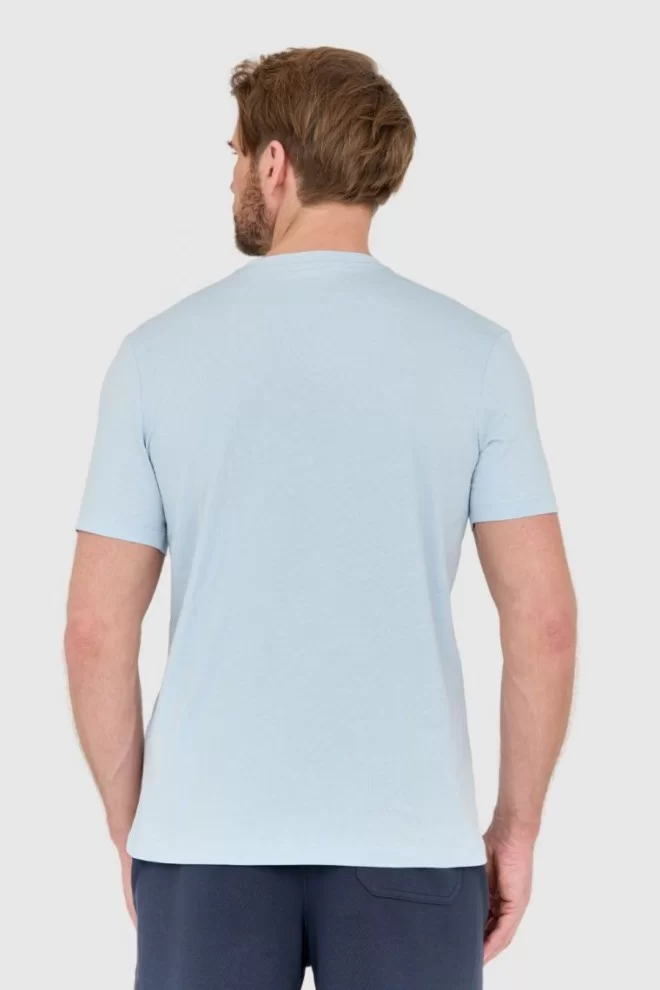 BLAUER Синя чоловіча футболка з великим логотипом