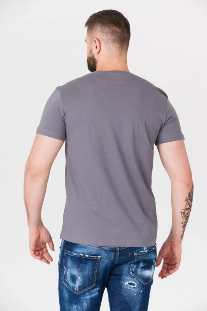 CALVIN KLEIN JEANS Szary t-shirt męski z logo