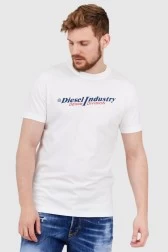 DIESEL Biały t-shirt męski...
