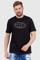 DIESEL Czarny t-shirt męski...