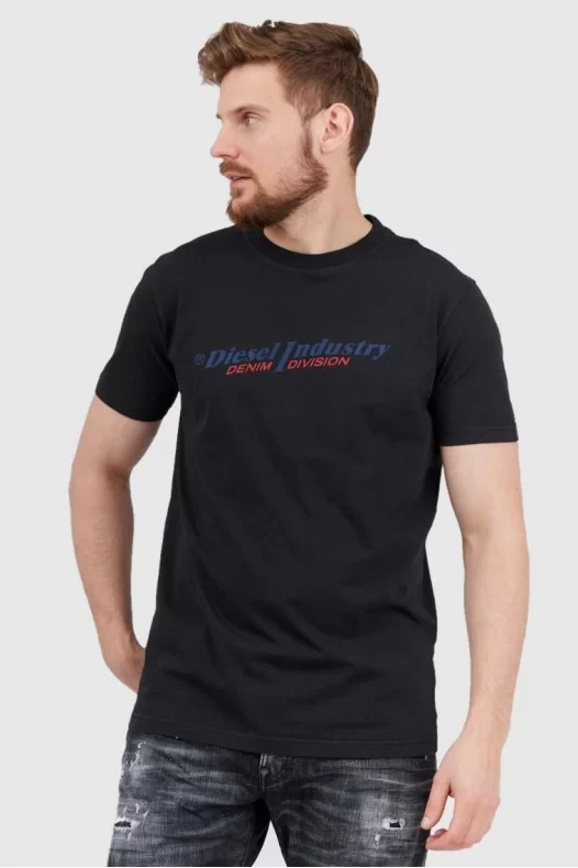 DIESEL Czarny t-shirt męski...