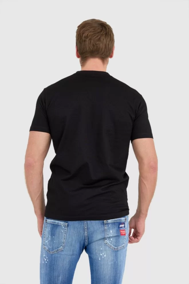 DSQUARED2 Czarny t-shit męski z kieszonką