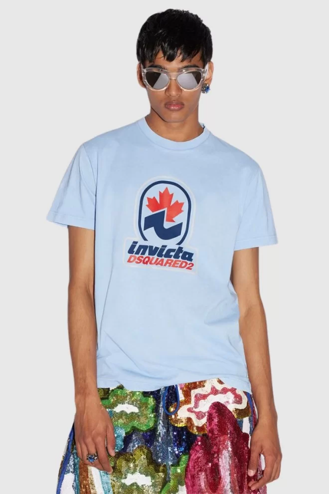 DSQUARED2 Blue men's invicta cigar t-shirt