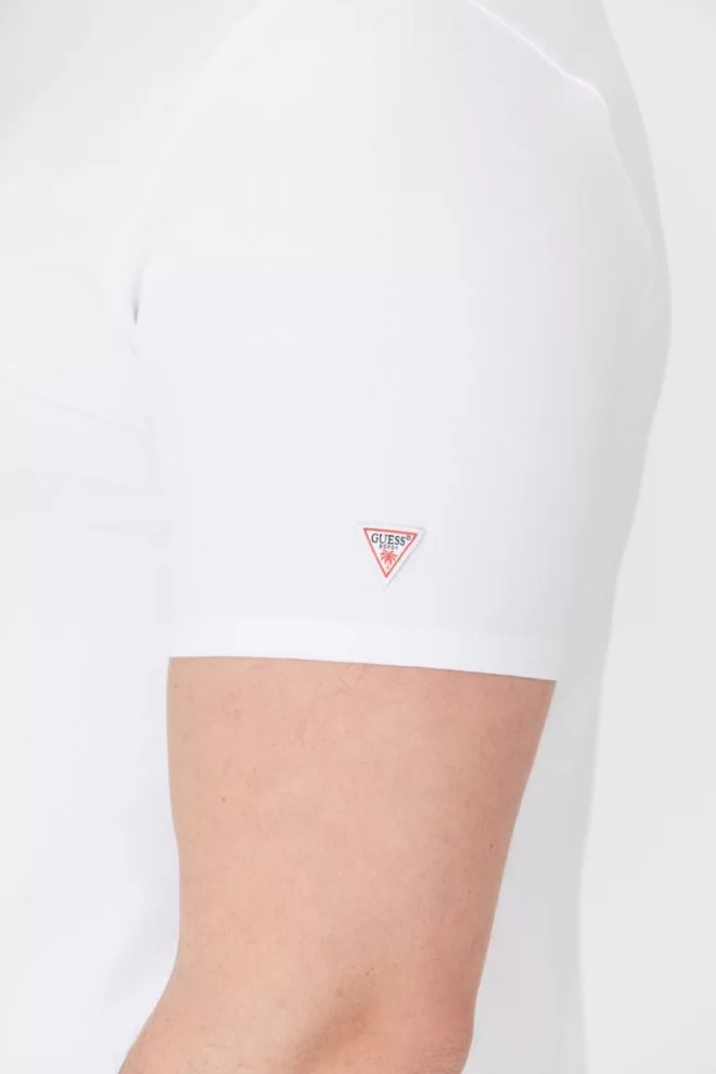 GUESS Biały t-shirt męski beachwear