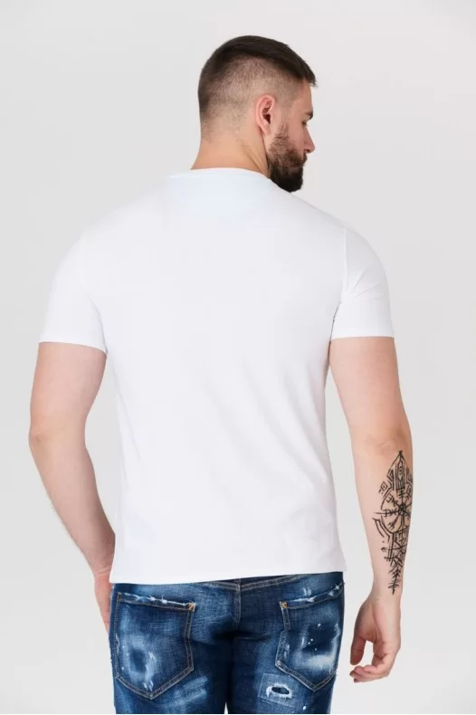 GUESS Biały t-shirt męski z...