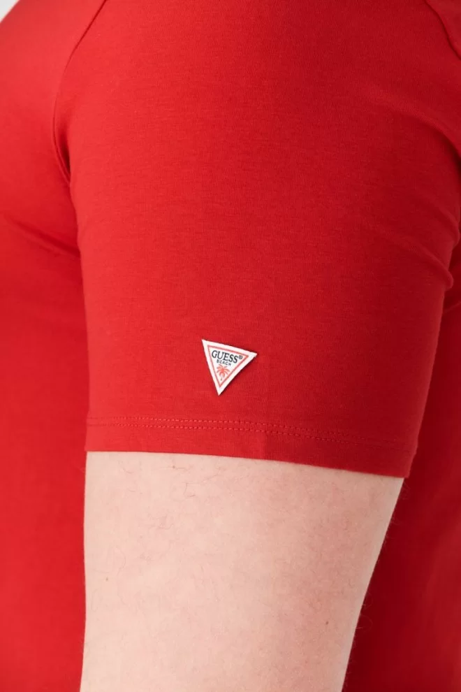 GUESS Red men's beachwear t-shirt