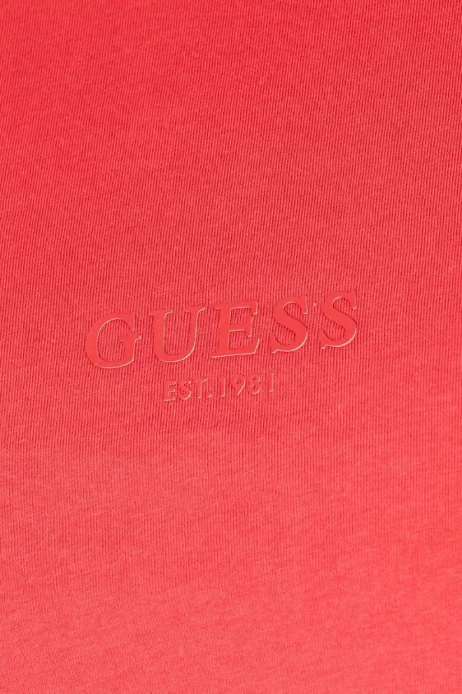 Чоловіча футболка GUESS Червона з аплікацією логотипу