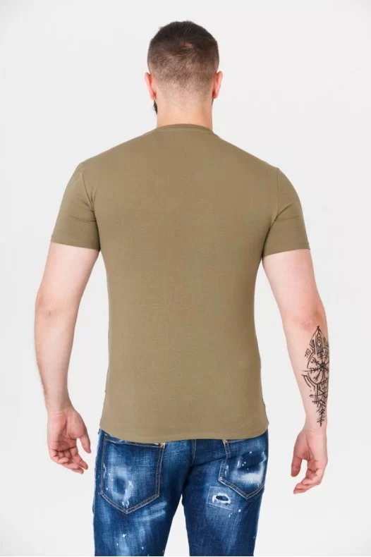 GUESS Khaki t-shirt męski w...