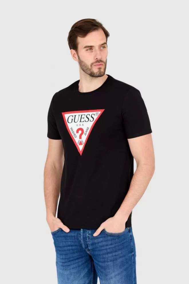 Футболка GUESS чорна облягаюча