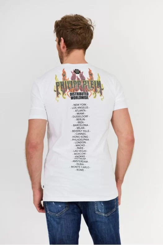 PHILIPP PLEIN Biały t-shirt...