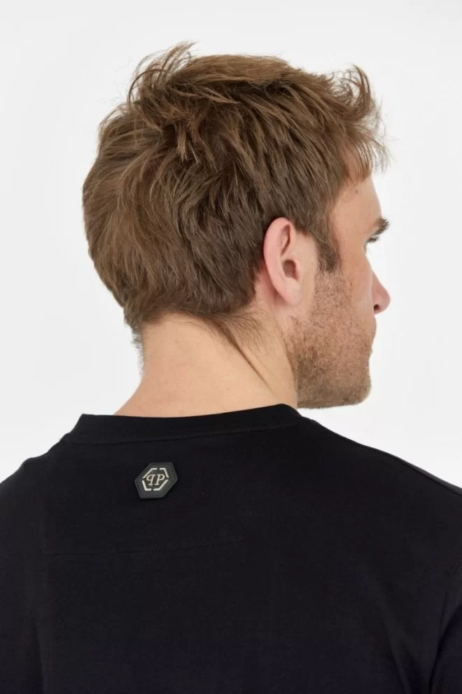 PHILIPP PLEIN Black men's logo t-shirt