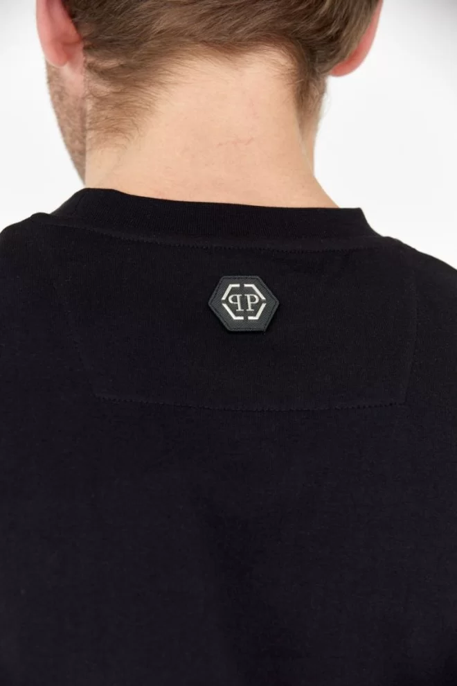 PHILIPP PLEIN Czarny t-shirt męski x-ray skull