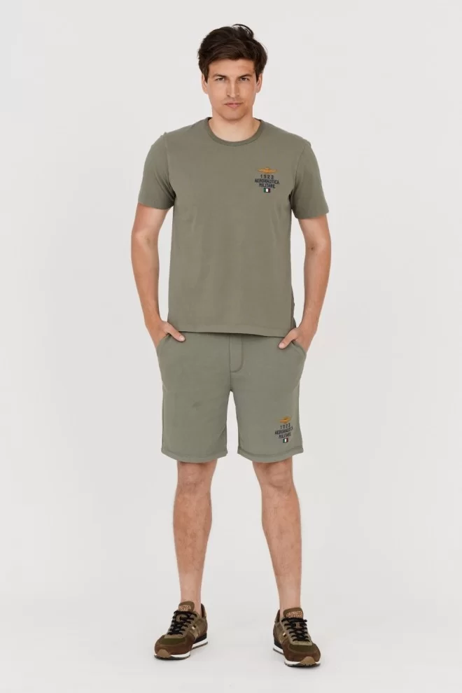 AERONAUTICA MILITARE Zielony t-shirt męski