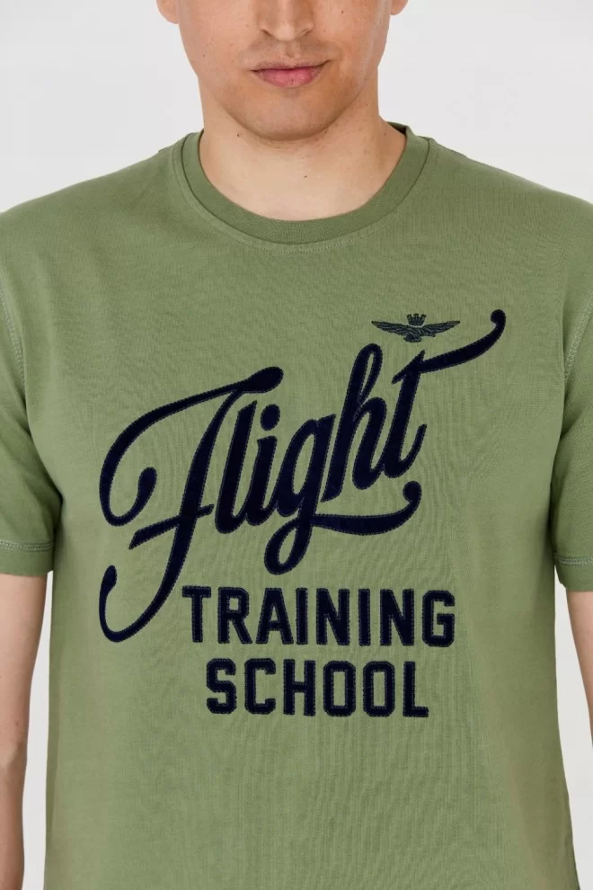 Чоловіча зелена футболка AERONAUTICA MILITARE