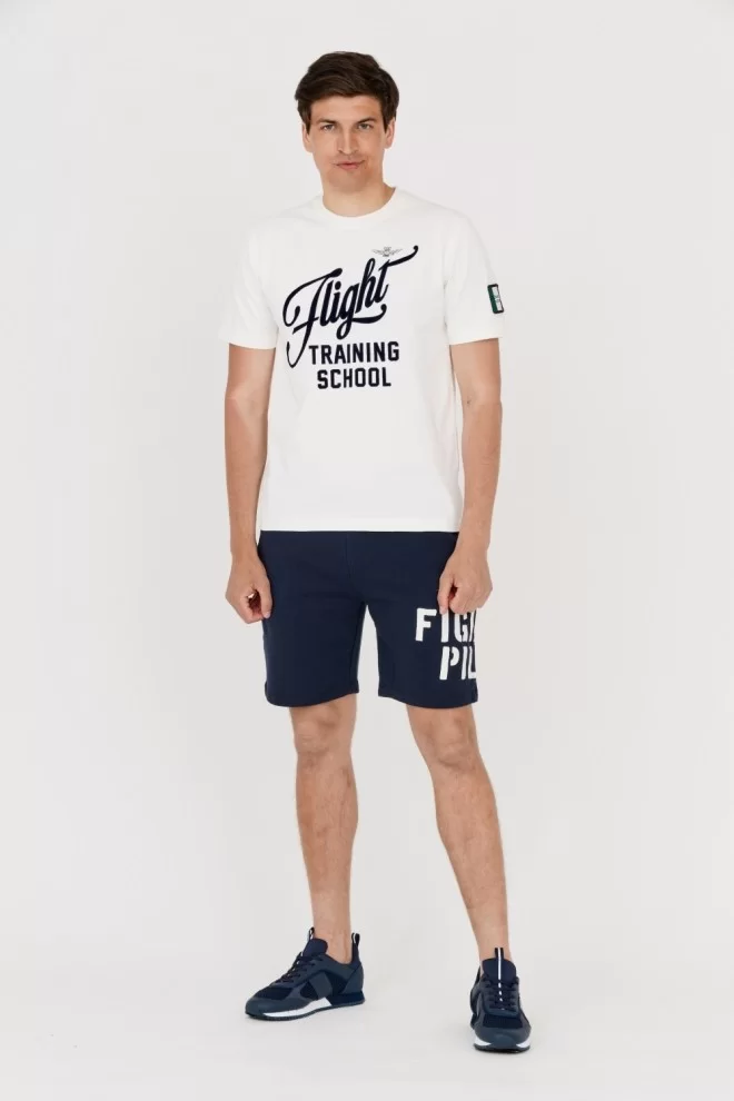 AERONAUTICA MILITARE Biały t-shirt męski