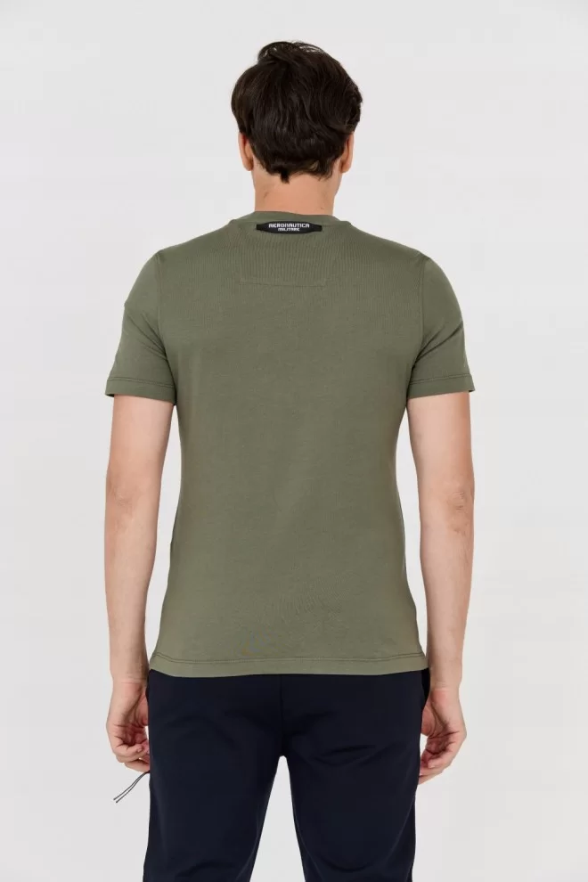 AERONAUTICA MILITARE Zielony t-shirt męski