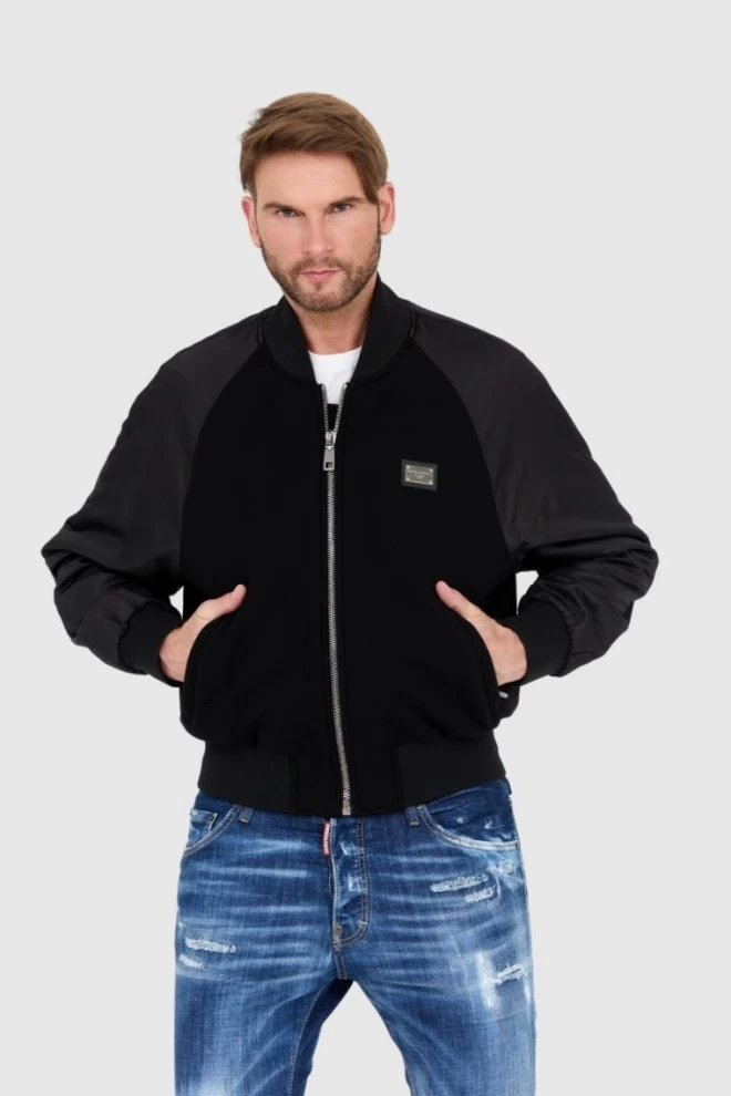 DOLCE & GABBANA Wool and nylon bomber