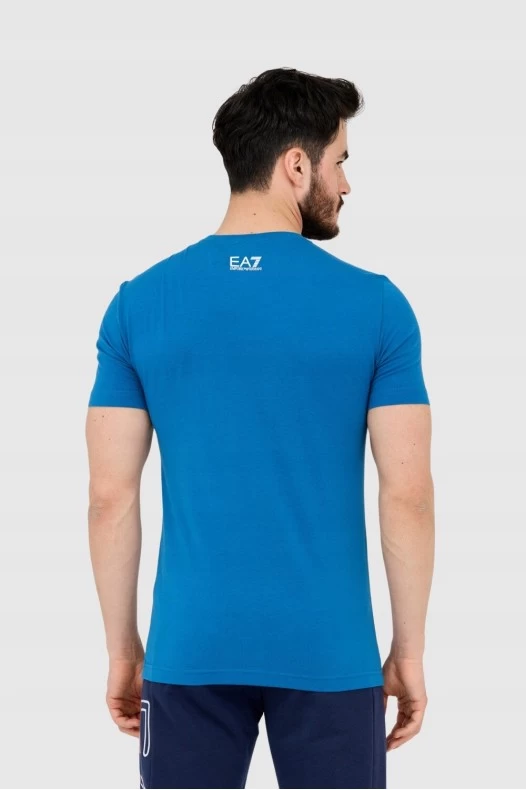EA7 T-shirt męski niebieski...