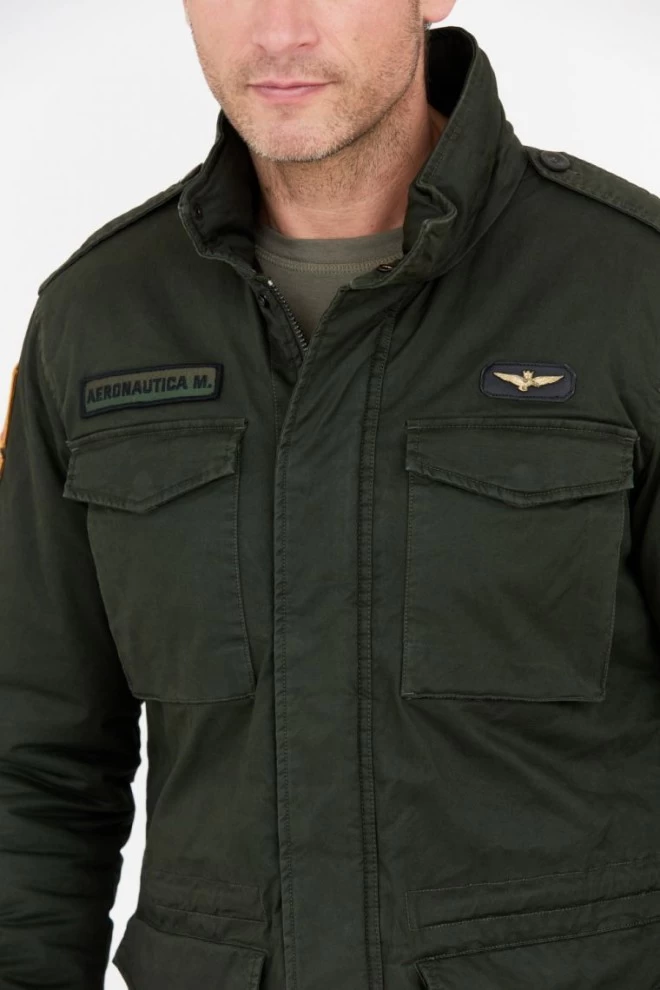AERONAUTICA MILITARE Green men's parka jacket