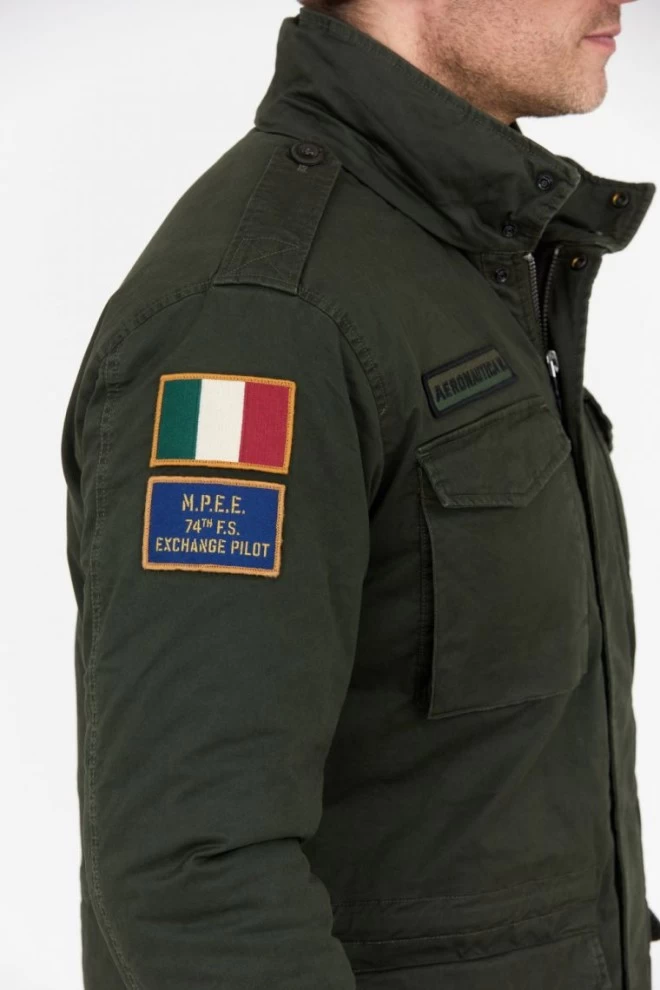 AERONAUTICA MILITARE Green men's parka jacket