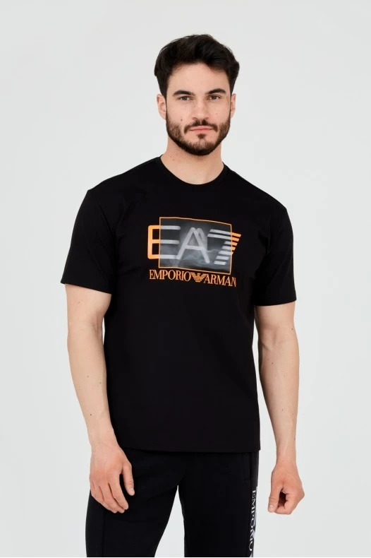EA7 Czarny t-shirt z...