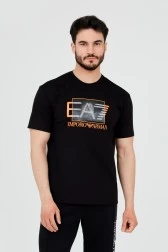 EA7 Czarny t-shirt z...