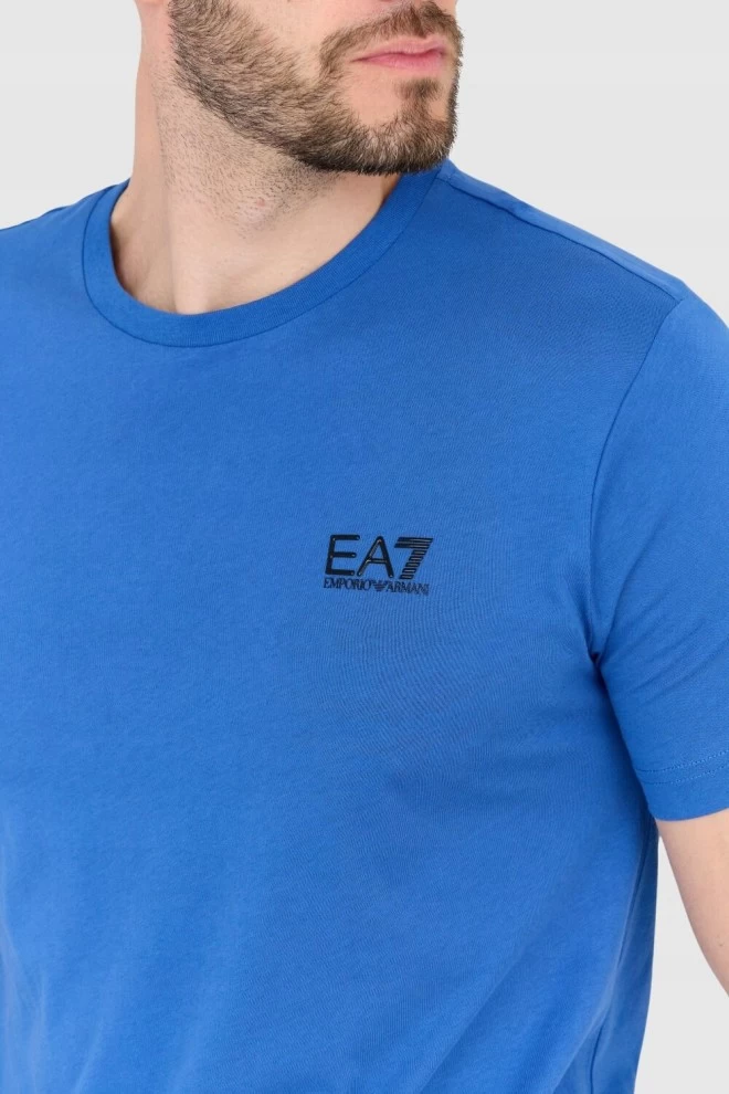 EA7 Blue men's t-shirt with black logo