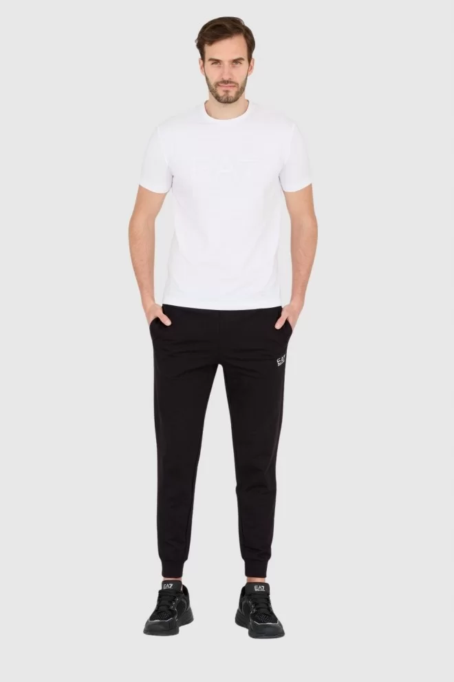 EA7 White men's t-shirt with large white logo