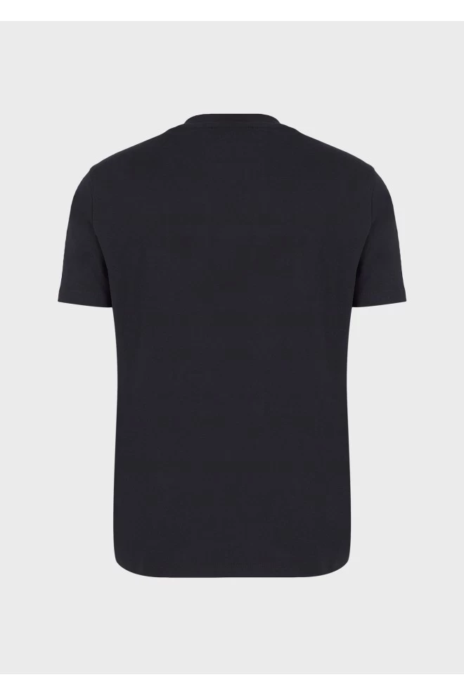 EMPORIO ARMANI T-shirt navy blue embroidered logo