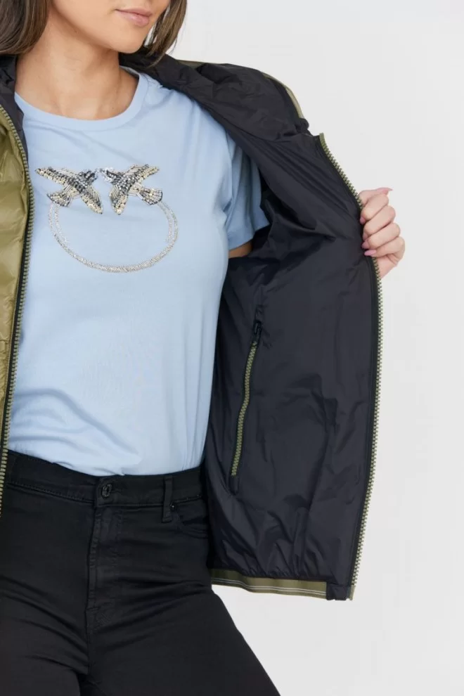 BLAUER Black and green reversible down jacket Stella reversible down jacket