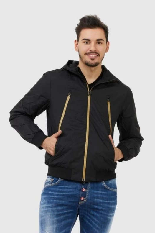 EA7 Black men's jacket with...