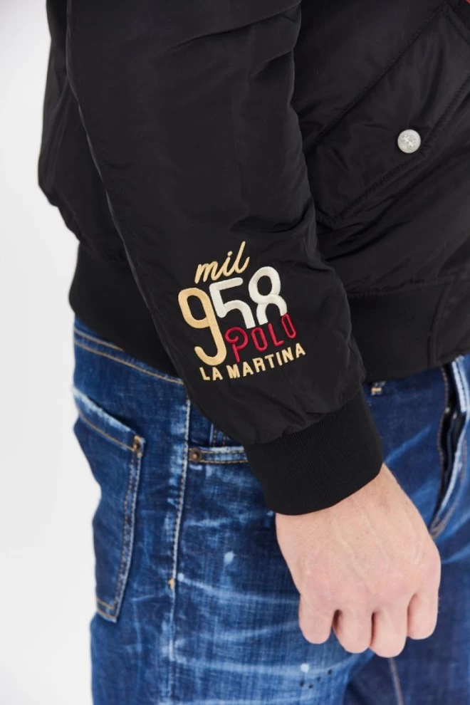 LA MARTINA Czarna męska kurtka bomberka