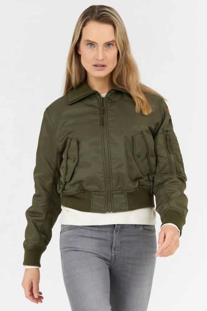 KENZO Green women's boke flower bomber jacket