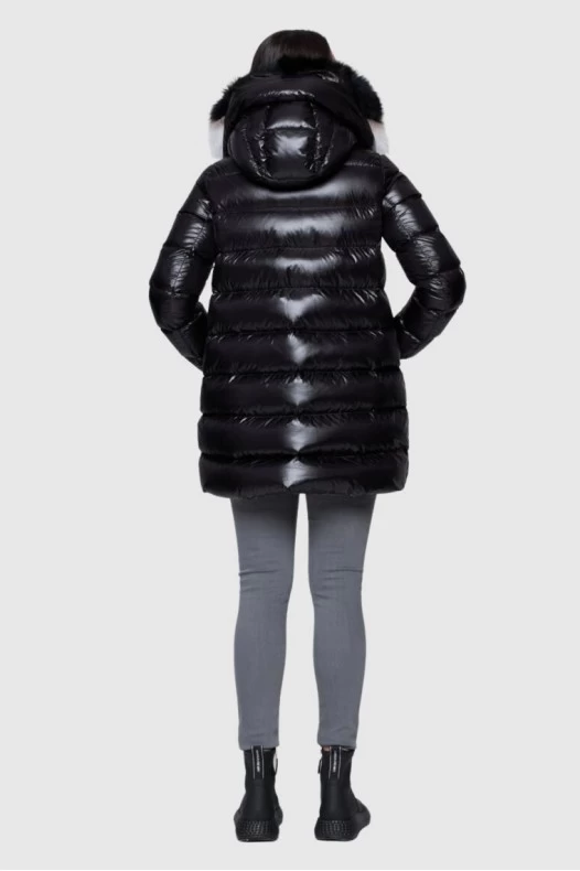 HETREGO Сzarna długa kurtka...