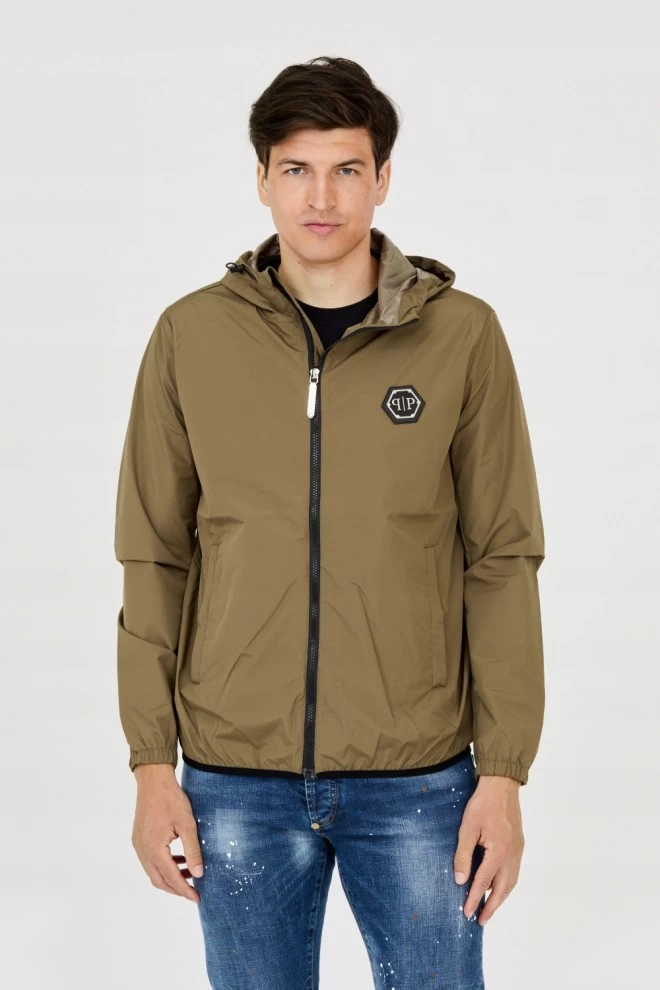 PHILIPP PLEIN Men's windbreaker jacket green