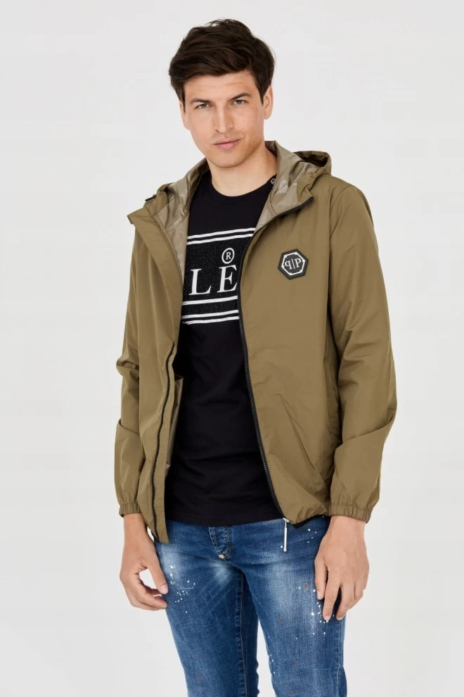 PHILIPP PLEIN Men's windbreaker jacket green