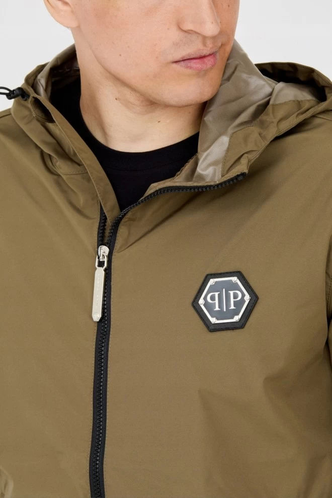 PHILIPP PLEIN Men's windbreaker jacket green