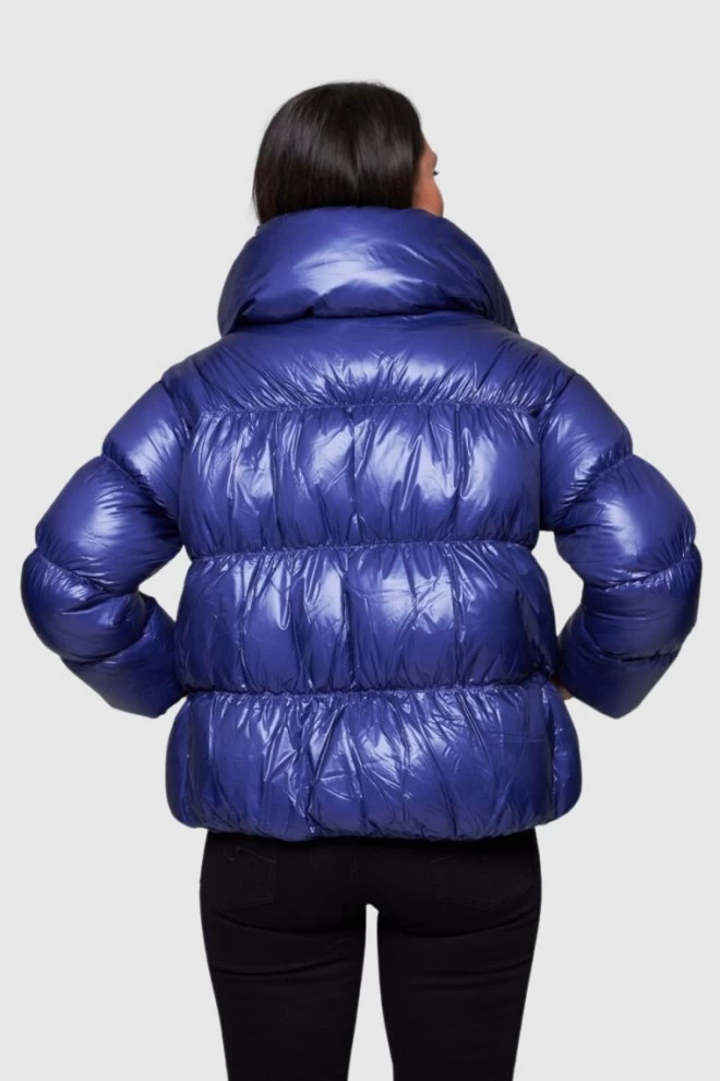 HETREGO Niebieska krótka kurtka puchowa Ila