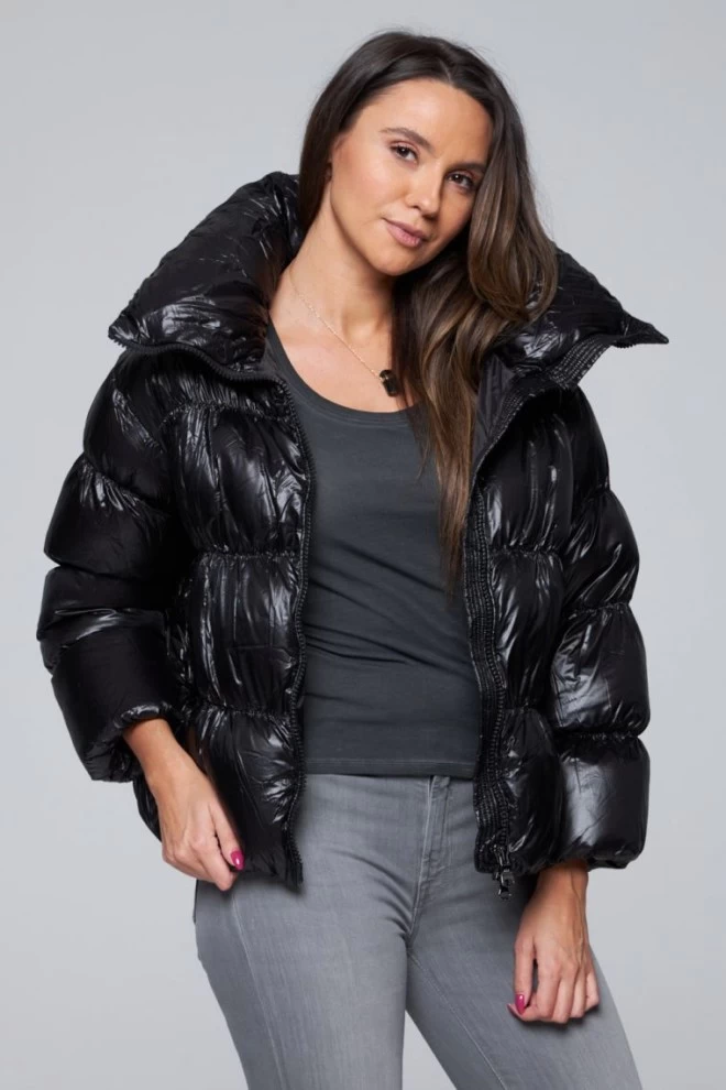 HETREGO Black short down jacket Ila