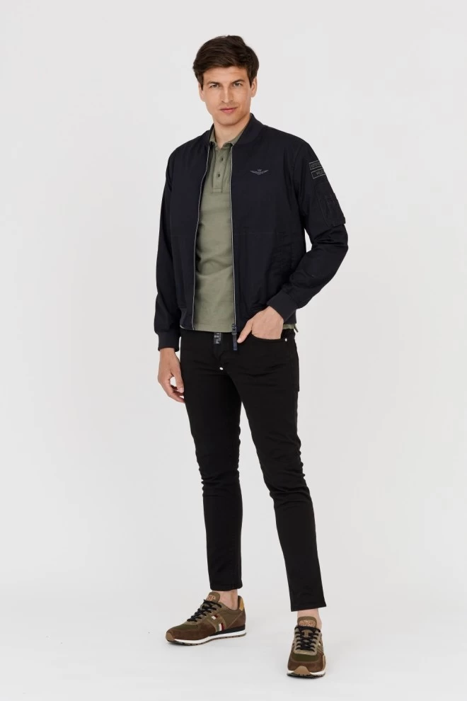 AERONAUTICA MILITARE Black bomber jacket