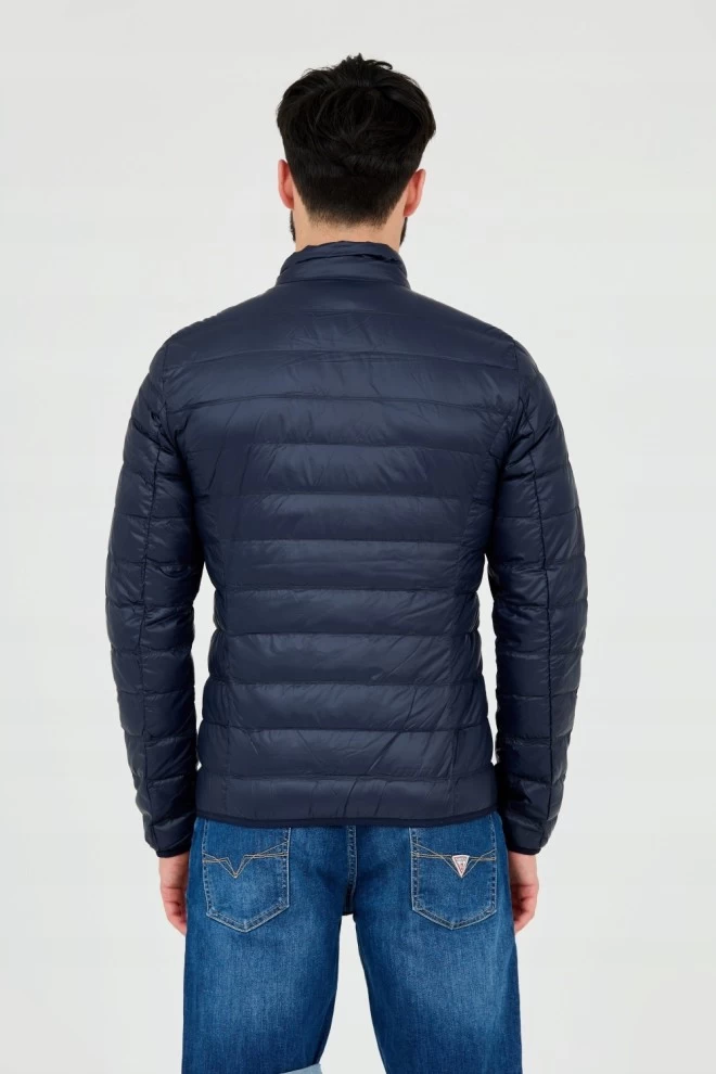 EA7 Granatowa kurtka męska pikowana