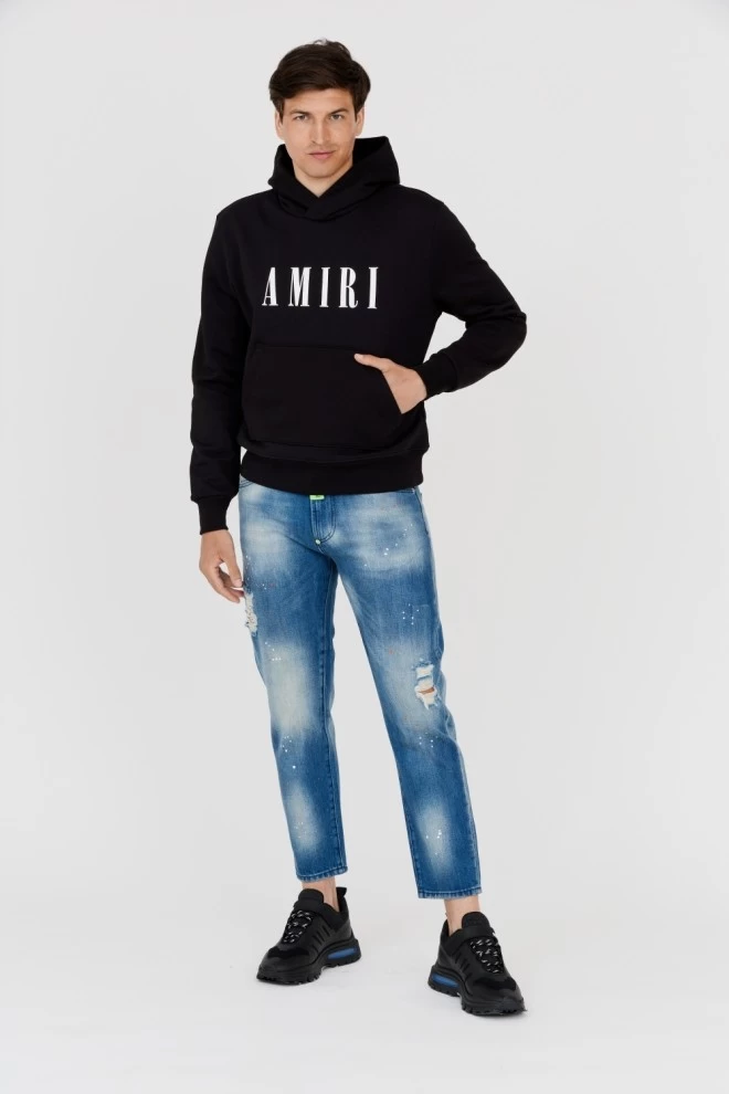 AMIRI Black men's hooded sweatshirt