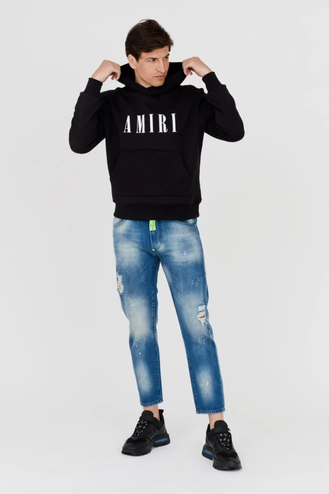 AMIRI Czarna bluza męska z kapturem