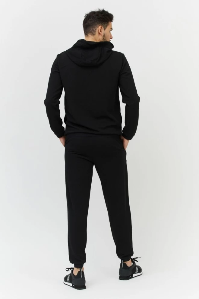 EA7 Black sweatpants with interesting texture