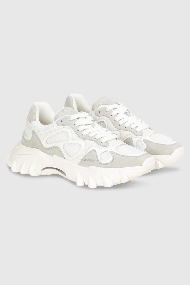 BALMAIN Women's leather sneakers white B-East