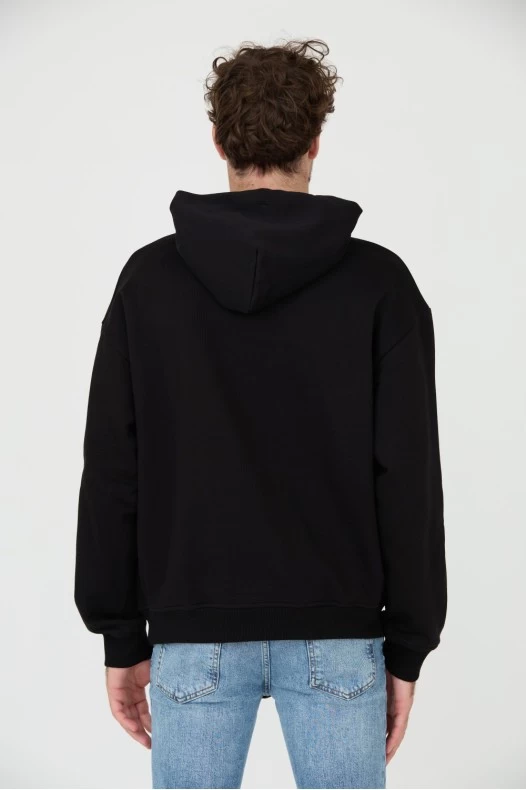 JUST CAVALLI Czarna bluza z...