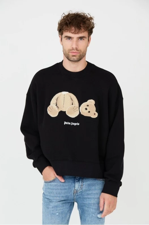 PALM ANGELS Black Bear Crew...