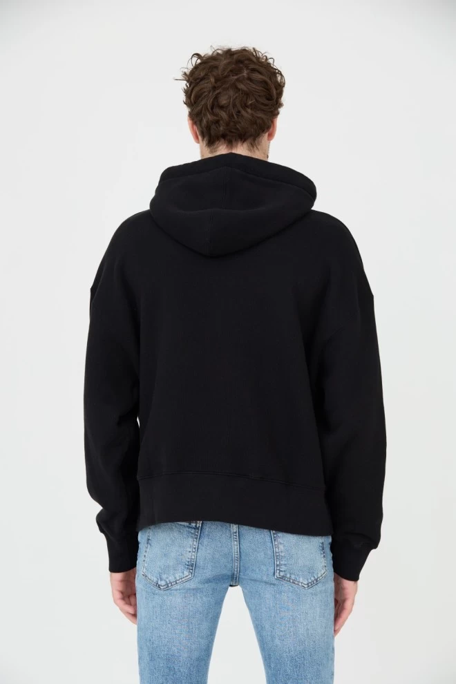 PALM ANGELS Black hoodie White Shark Hoody