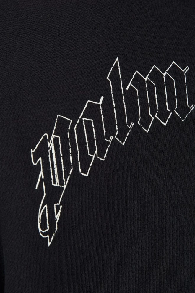 PALM ANGELS Czarna bluza Split Shark Crew