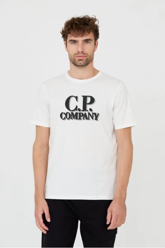 C.P. COMPANY Biały t-shirt...